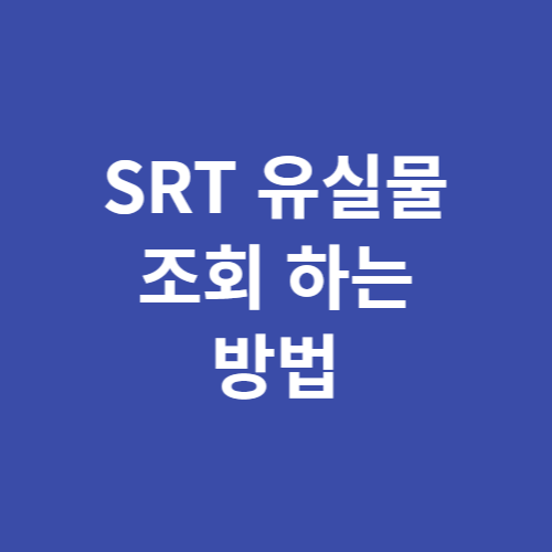 SRT 유실물 조회