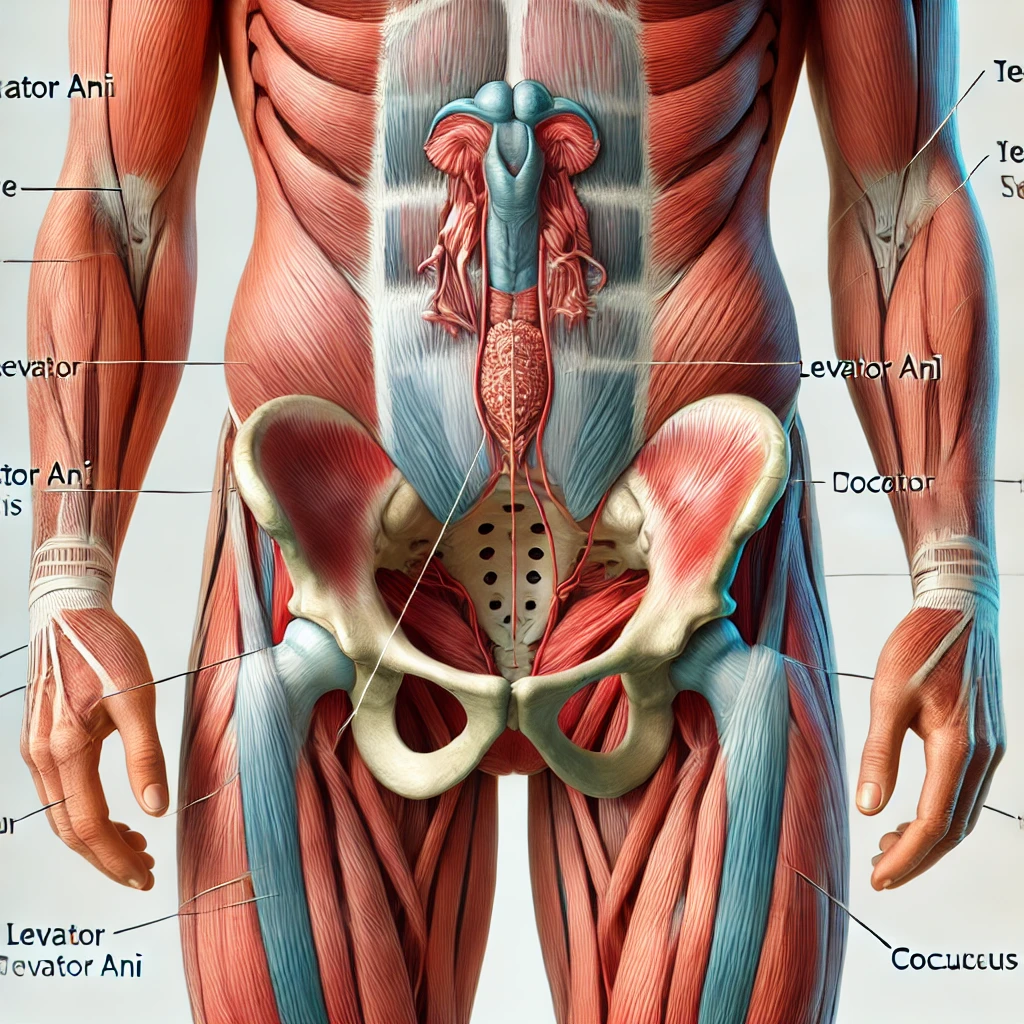 남성의 골반 기저 근육