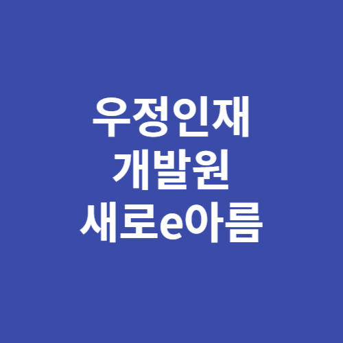 우정인재개발원 새로e아름 바로가기