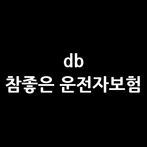 DB 참좋은 운전자보험: 가입 조건과 혜택