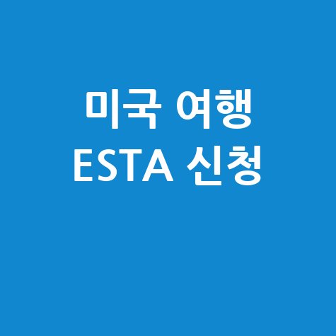 미국 여행 ESTA 신청방법 완벽 정리