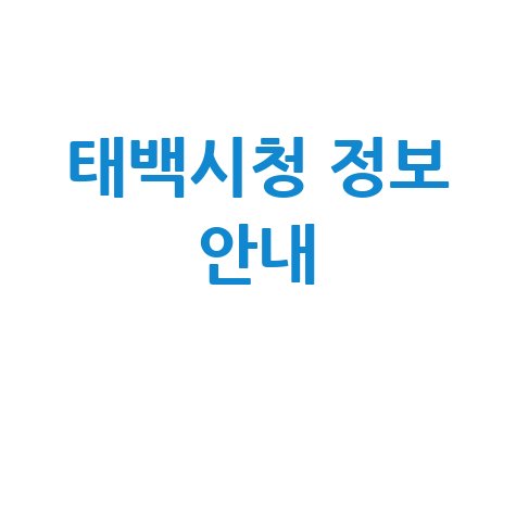 태백시청 홈페이지 바로가기 및 정보 안내